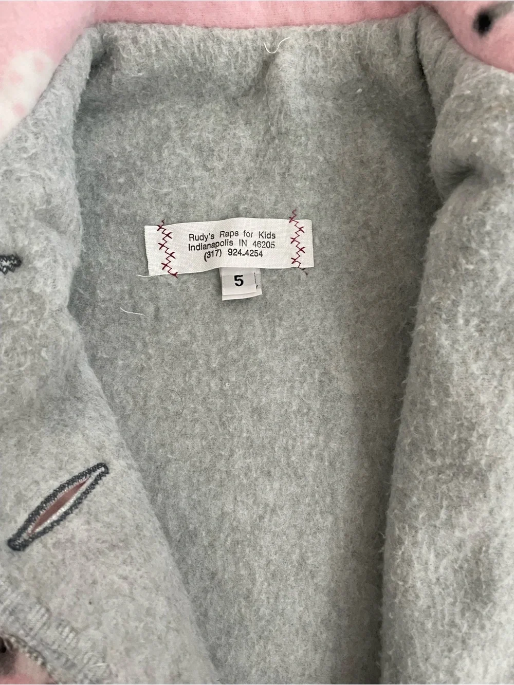 Pink Fleece Pea Coat & Hat Set with Sheep Print